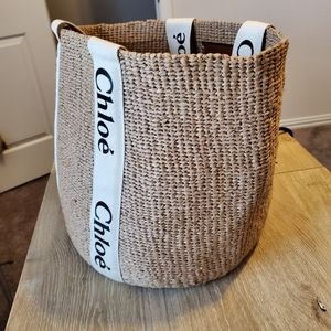 Chloe straw tote